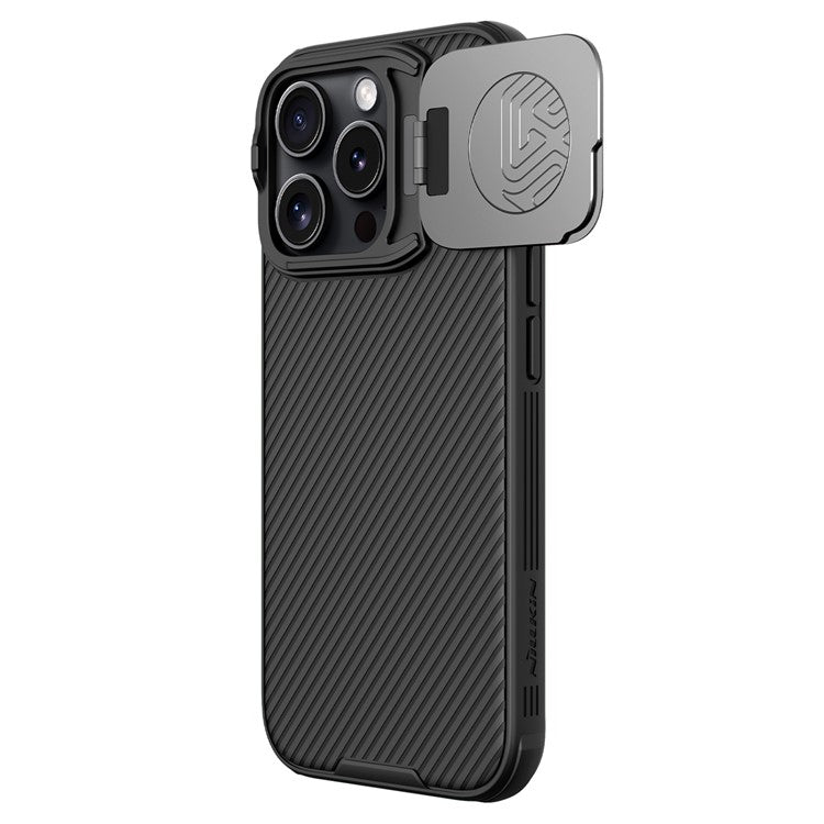 NILLKIN Camshield Prop Magnetic Series for iPhone 16 Pro Case Compatible with MagSafe PC+TPU Phone Cover with Camera Cover - Black