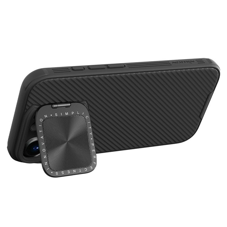 NILLKIN Camshield Prop Magnetic Series for iPhone 16 Pro Case Compatible with MagSafe PC+TPU Phone Cover with Camera Cover - Black