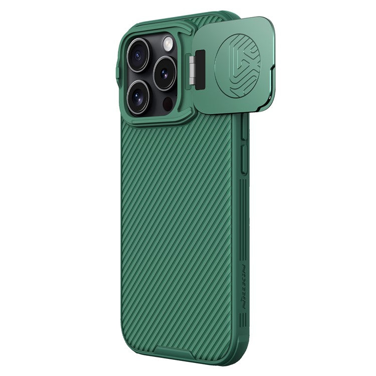 NILLKIN CamShield Prop Series for iPhone 16 Pro Case Slide Camera Protection PC + TPU Phone Cover - Green