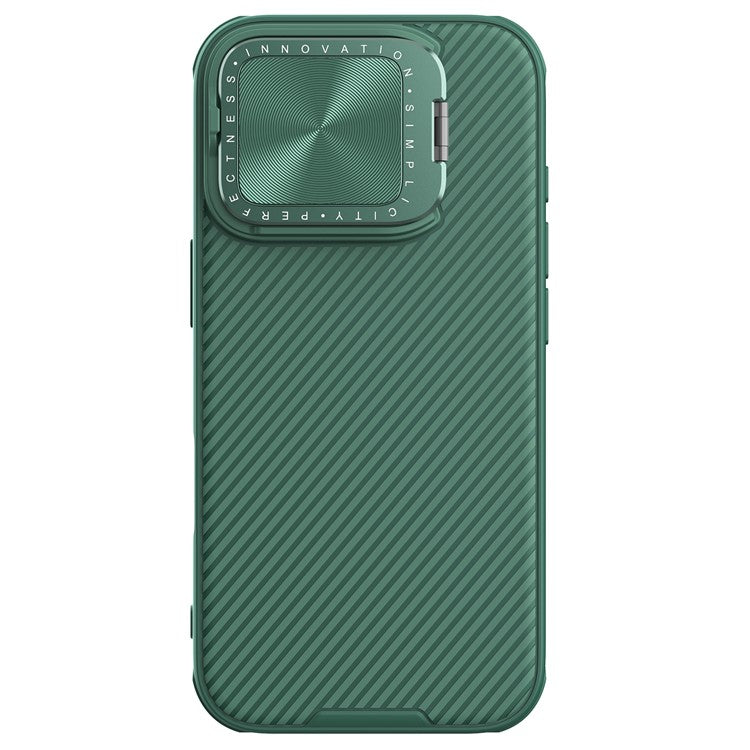 NILLKIN CamShield Prop Series for iPhone 16 Pro Case Slide Camera Protection PC + TPU Phone Cover - Green