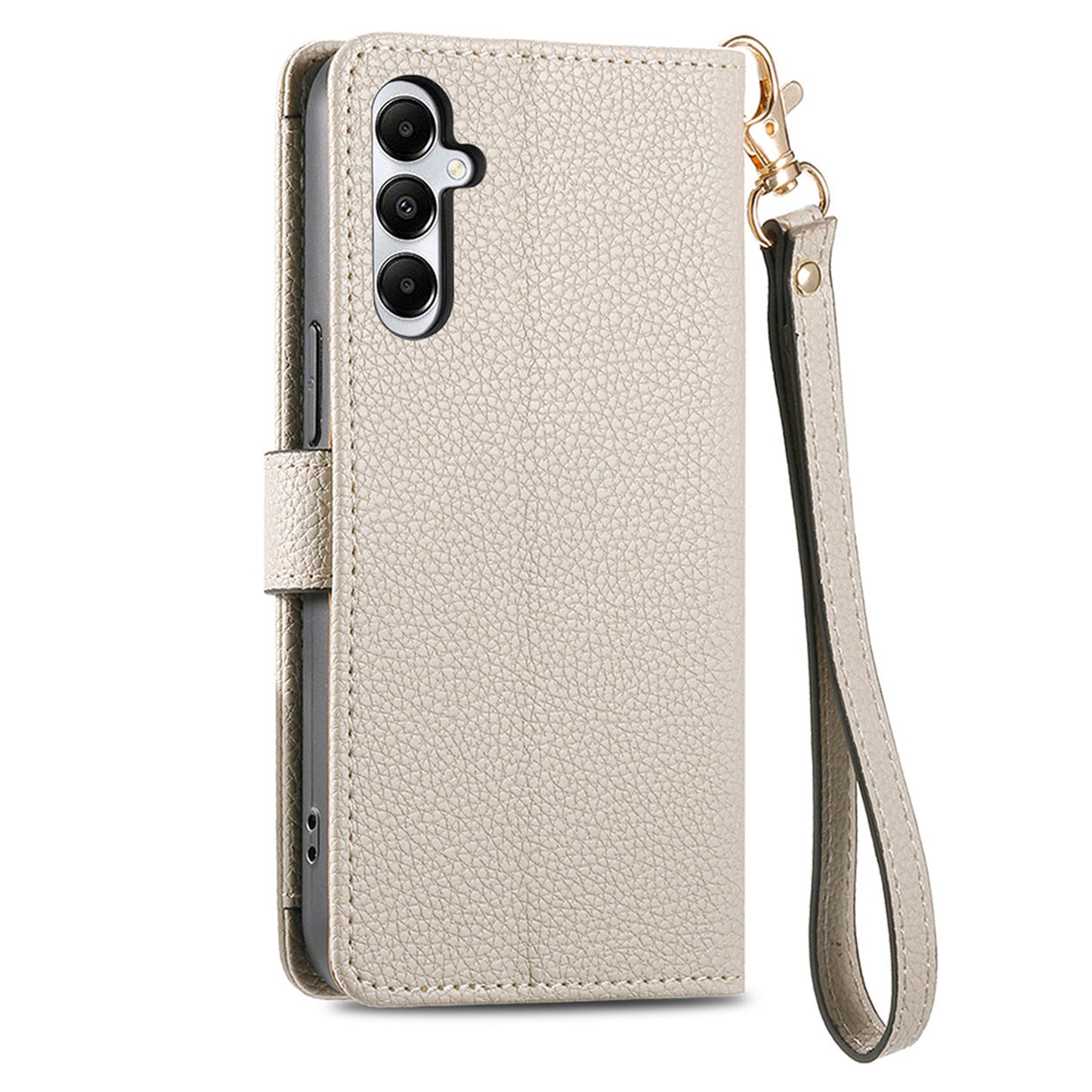 For Samsung Galaxy A06 Case RFID Blocking Zipper Pocket Leather Wallet Phone Cover - Grey