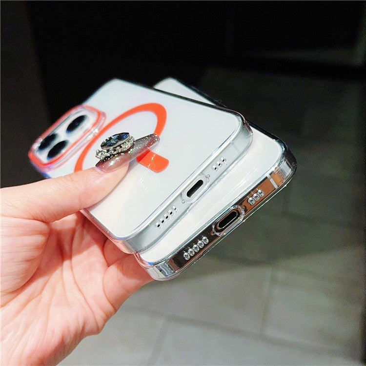 For iPhone 16 Pro Case Compatible with MagSafe Protective TPU+PC Phone Cover - Black