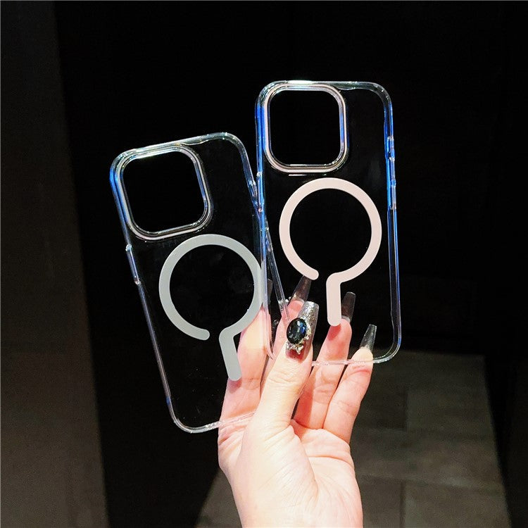 For iPhone 16 Pro Case Compatible with MagSafe Protective TPU+PC Phone Cover - Black