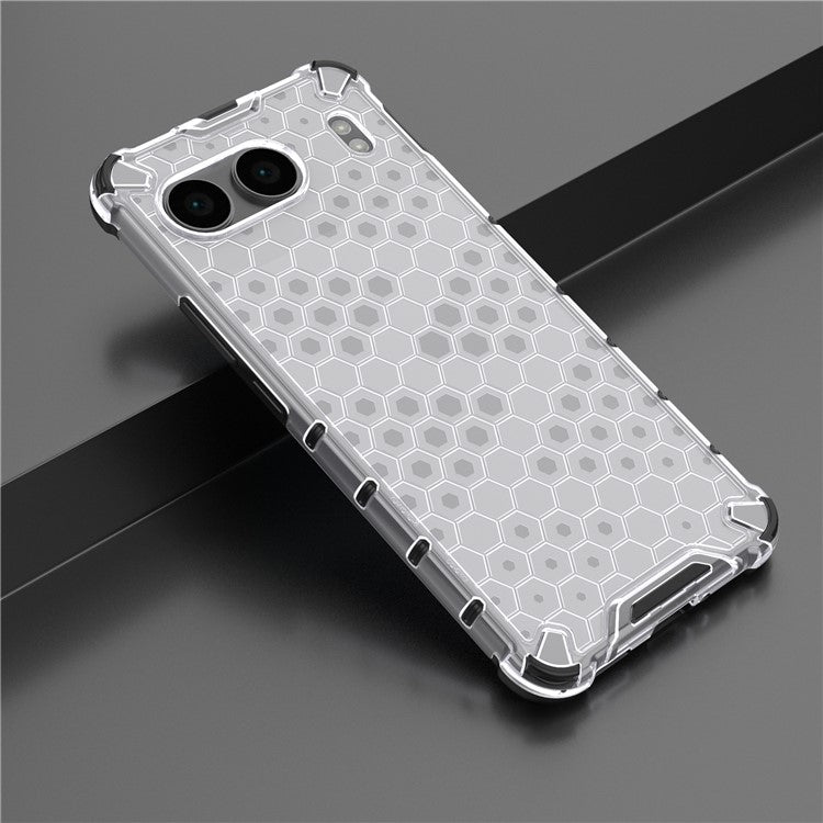 For OnePlus Nord 4 Case PC+TPU Phone Cover Honeycomb Shape - Grey