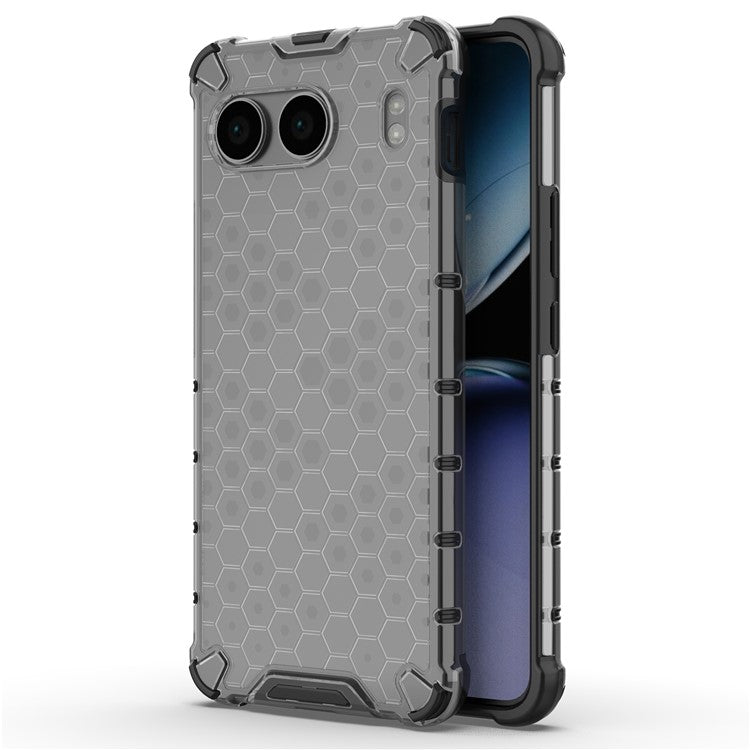 For OnePlus Nord 4 Case PC+TPU Phone Cover Honeycomb Shape - Black