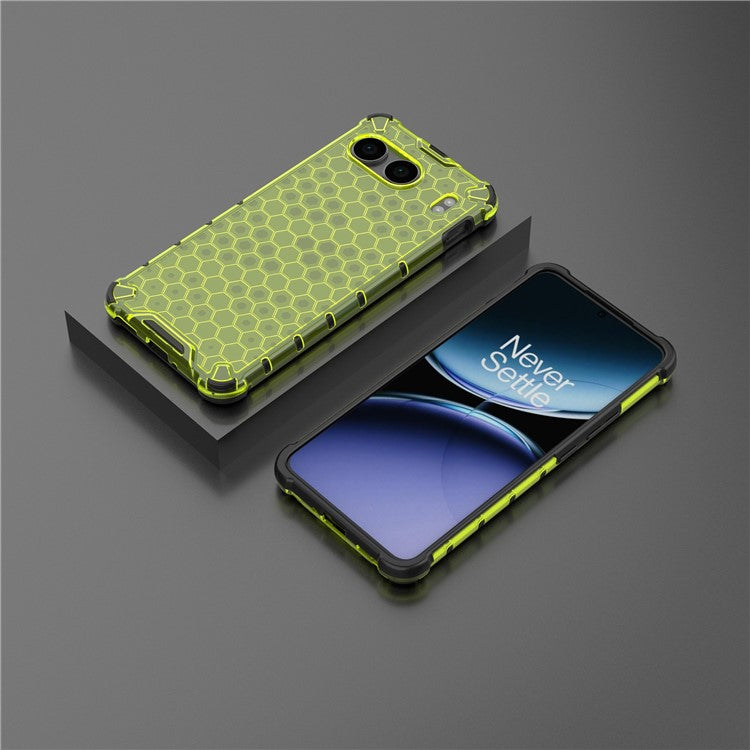 For OnePlus Nord 4 Case PC+TPU Phone Cover Honeycomb Shape - Green