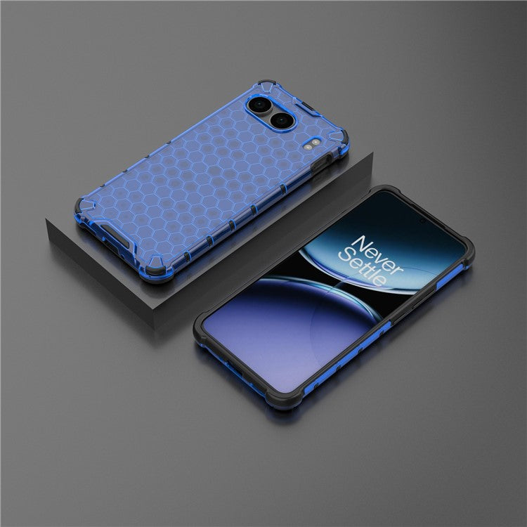 For OnePlus Nord 4 Case PC+TPU Phone Cover Honeycomb Shape - Blue