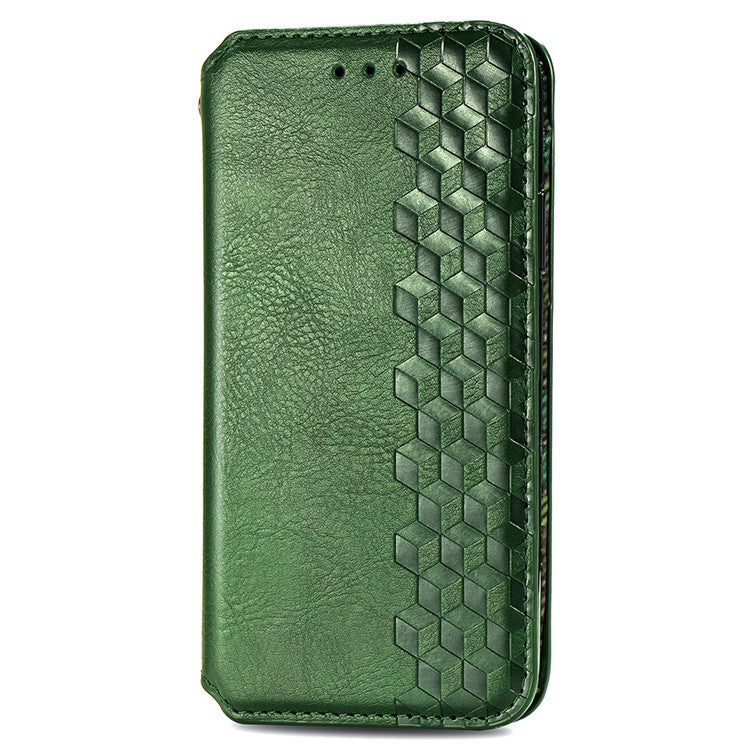 For OnePlus Nord 4 Case Rhombus Imprint PU Leather Wallet Phone Cover - Green