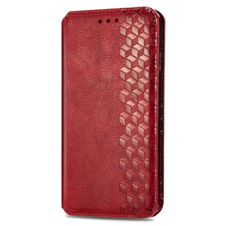 For OnePlus Nord 4 Case Rhombus Imprint PU Leather Wallet Phone Cover - Red