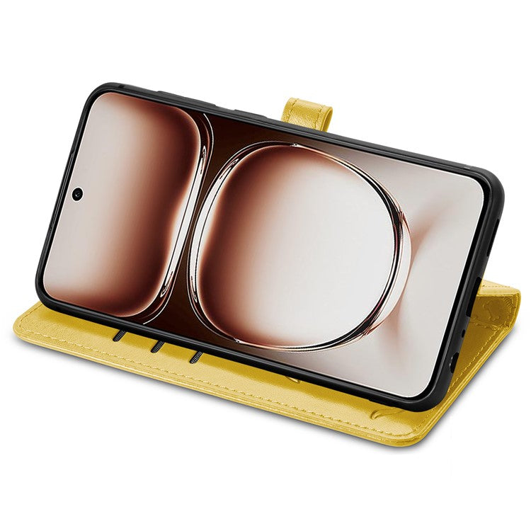 For OnePlus Nord 4 Case Leather Wallet Flip Phone Cover Cute Cat Dog Pattern - Yellow