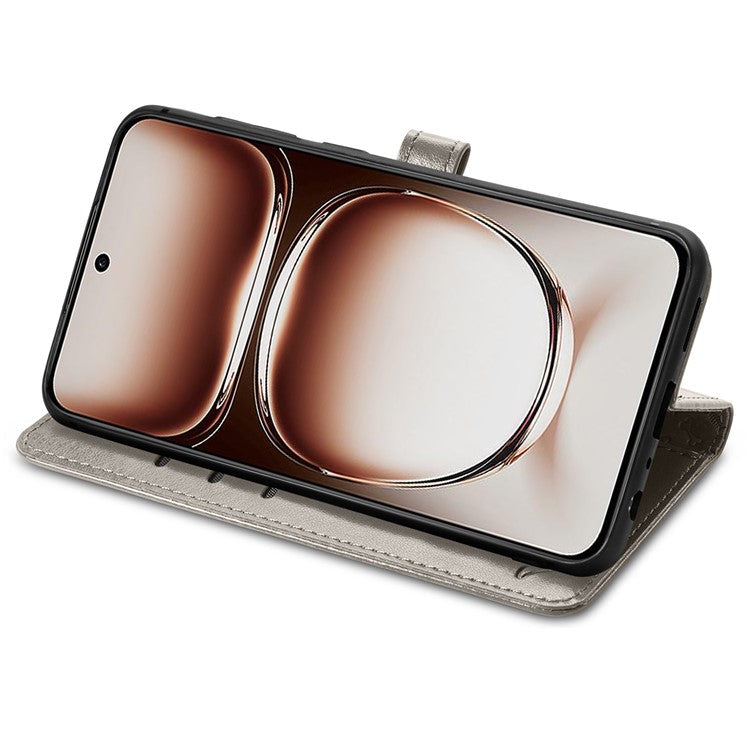 For OnePlus Nord 4 Case Leather Wallet Flip Phone Cover Cute Cat Dog Pattern - Grey