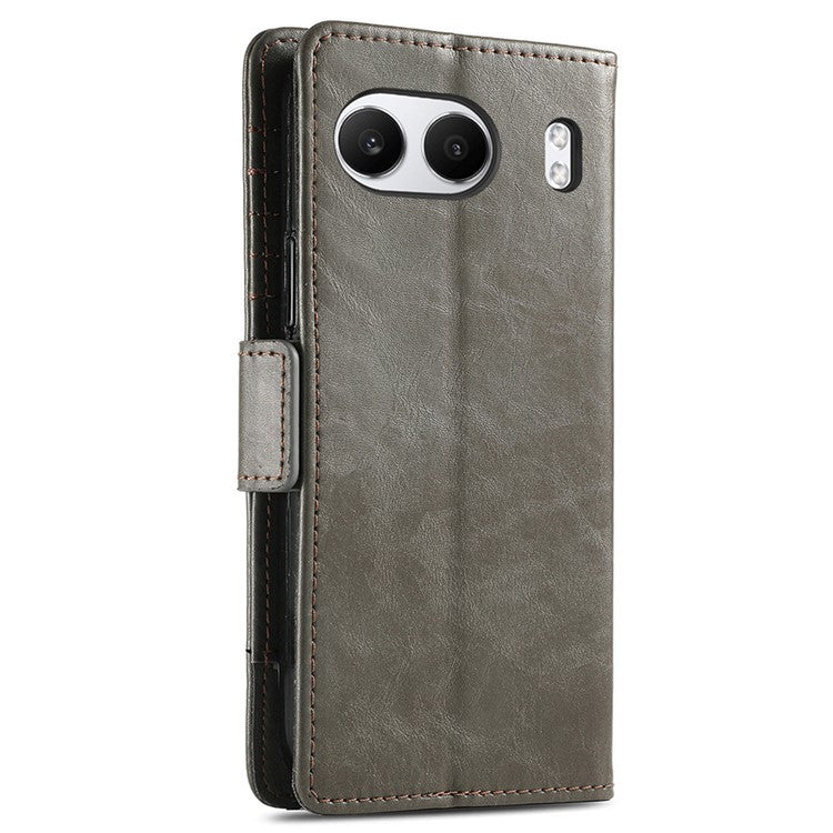 CASENEO 002 Series For OnePlus Nord 4 Case Stand Wallet Splicing PU Leather Cover - Grey