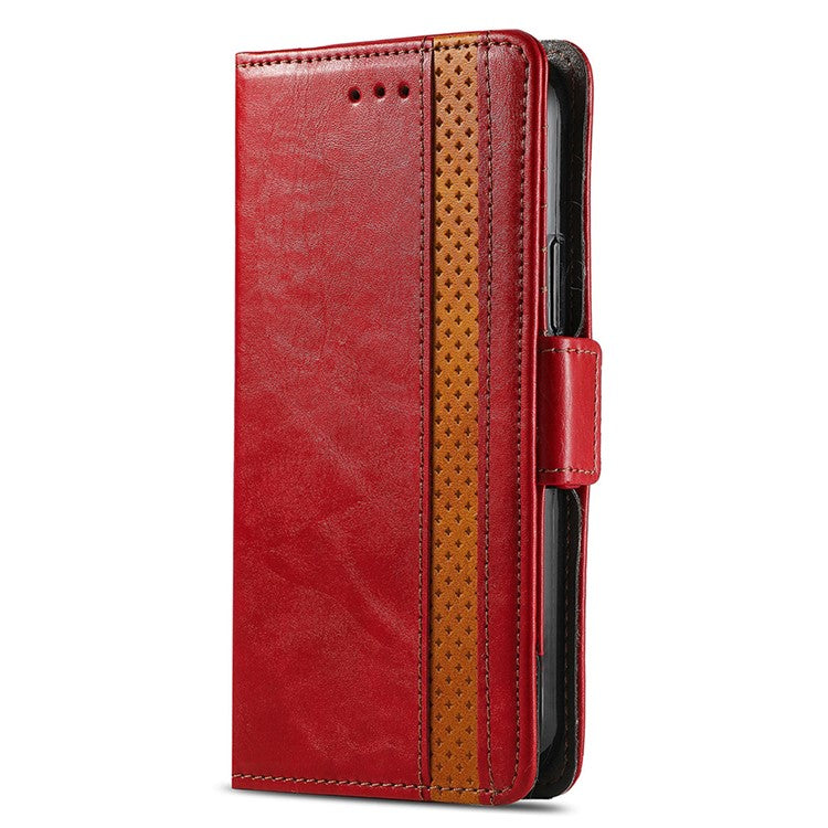 CASENEO 002 Series For OnePlus Nord 4 Case Stand Wallet Splicing PU Leather Cover - Red