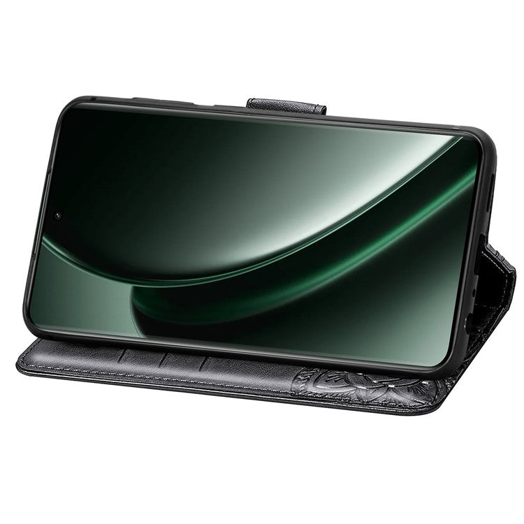 For OnePlus Nord 4 Case PU Leather Wallet Phone Cover Butterfly Pattern - Black