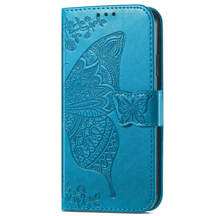 For OnePlus Nord 4 Case PU Leather Wallet Phone Cover Butterfly Pattern - Blue