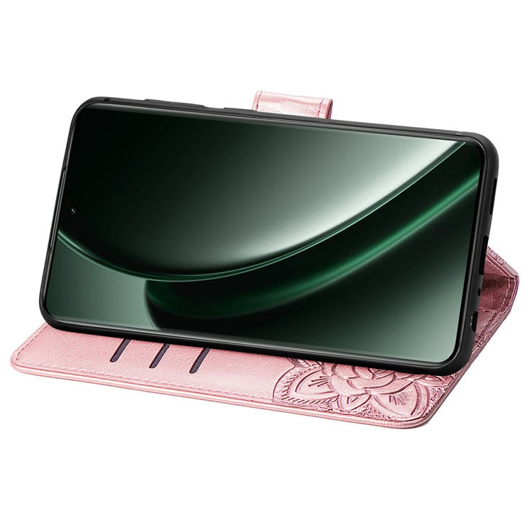 For OnePlus Nord 4 Case PU Leather Wallet Phone Cover Butterfly Pattern - Rose Gold