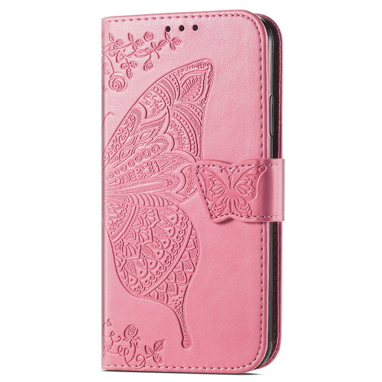 For OnePlus Nord 4 Case PU Leather Wallet Phone Cover Butterfly Pattern - Pink