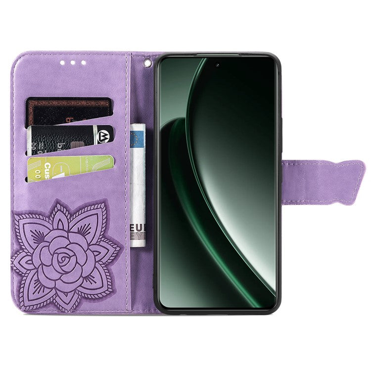 For OnePlus Nord 4 Case PU Leather Wallet Phone Cover Butterfly Pattern - Light Purple