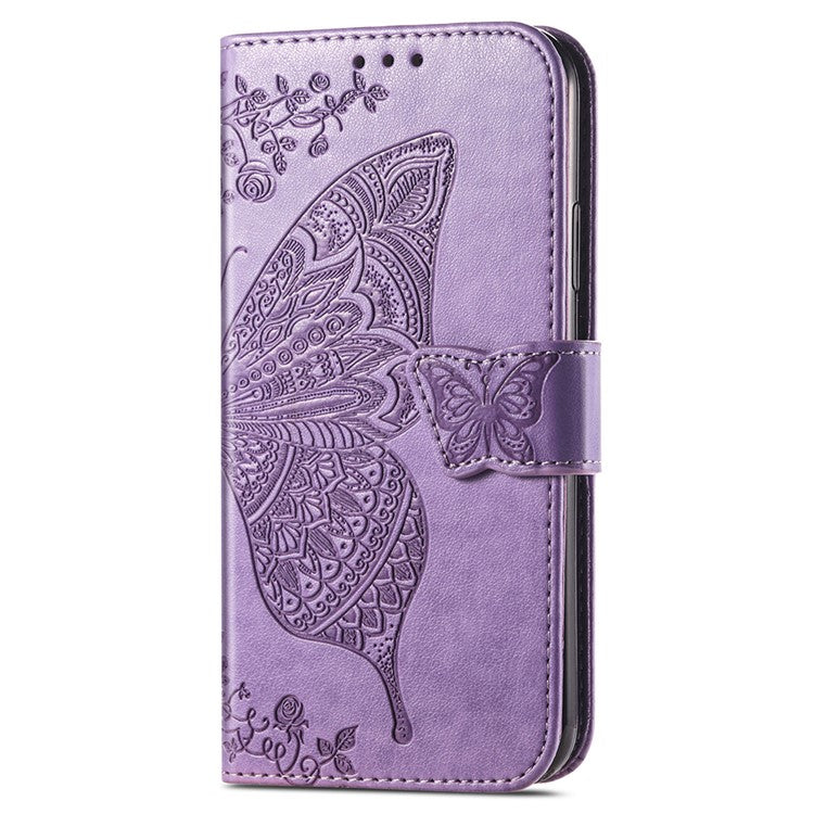 For OnePlus Nord 4 Case PU Leather Wallet Phone Cover Butterfly Pattern - Light Purple