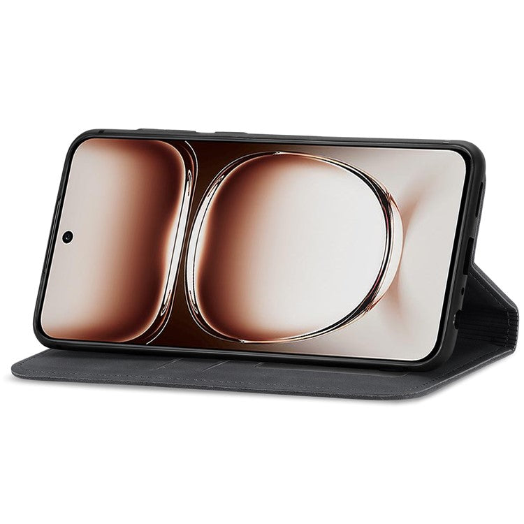 For OnePlus Nord 4 Case Skin Touch Feeling Leather Card Holder Phone Cover Magnetic Absorption - Black