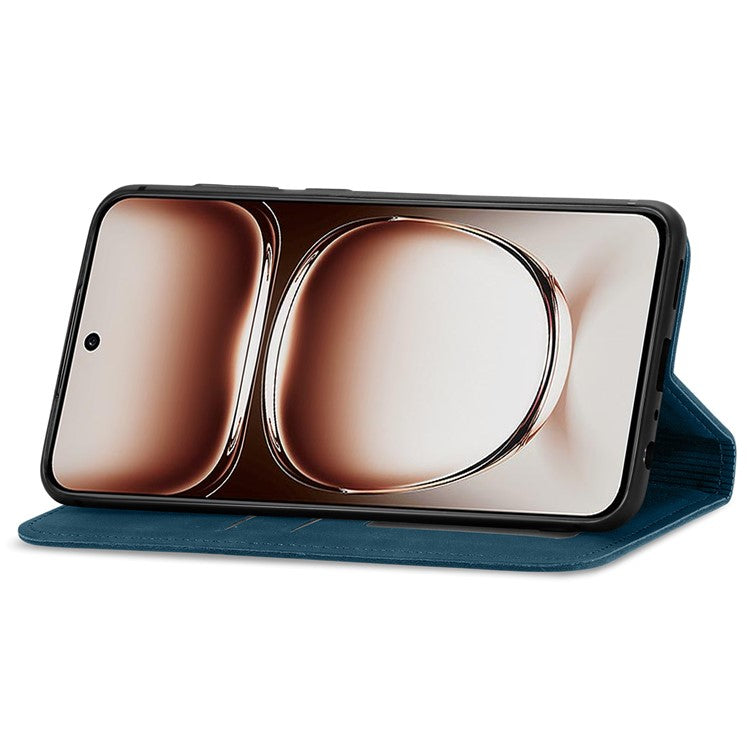 For OnePlus Nord 4 Case Skin Touch Feeling Leather Card Holder Phone Cover Magnetic Absorption - Dark Blue