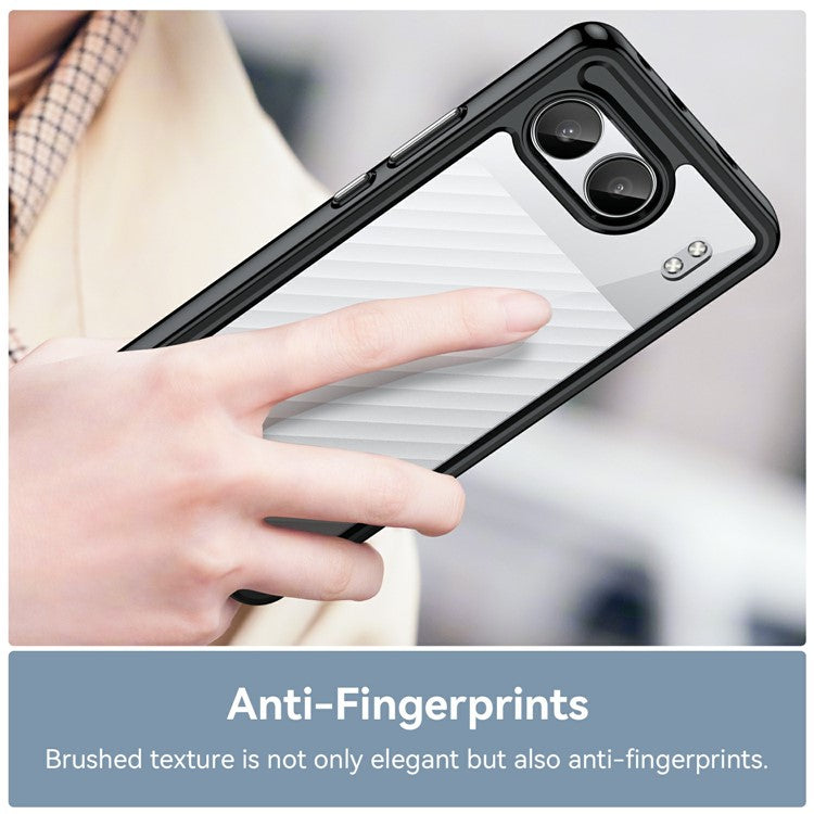 For OnePlus Nord 4 Shockproof Case TPU +Acrylic Protective Clear Phone Cover - Black