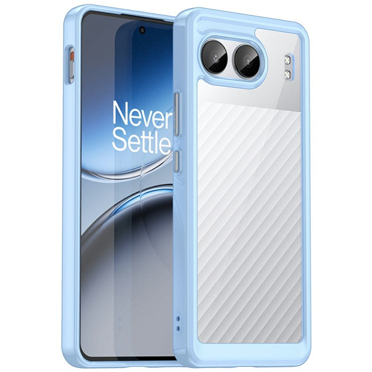 For OnePlus Nord 4 Shockproof Case TPU +Acrylic Protective Clear Phone Cover - Blue