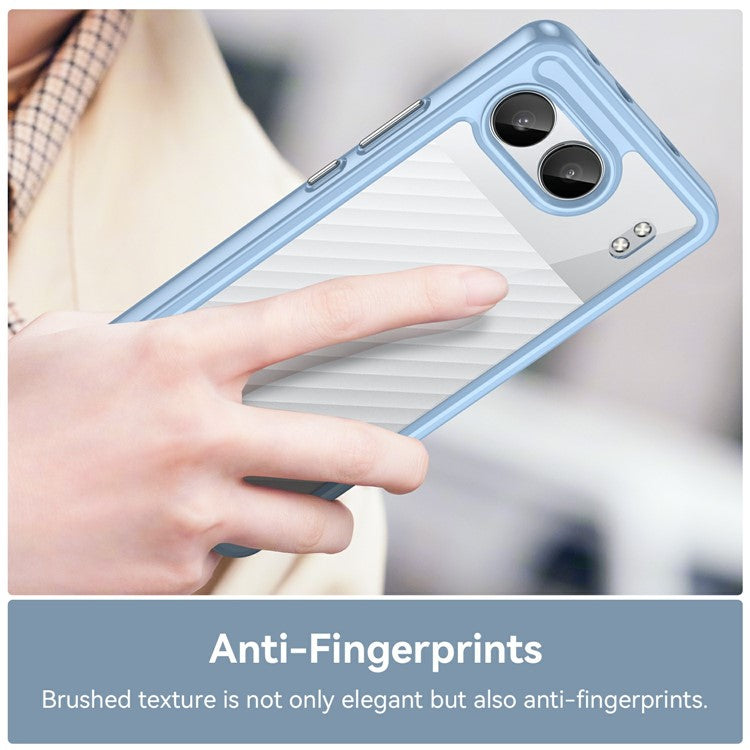 For OnePlus Nord 4 Shockproof Case TPU +Acrylic Protective Clear Phone Cover - Blue