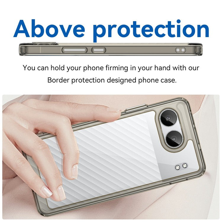 For OnePlus Nord 4 Shockproof Case TPU +Acrylic Protective Clear Phone Cover - Transparent Grey