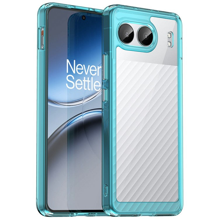 For OnePlus Nord 4 Shockproof Case TPU +Acrylic Protective Clear Phone Cover - Transparent Blue