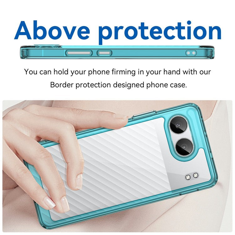 For OnePlus Nord 4 Shockproof Case TPU +Acrylic Protective Clear Phone Cover - Transparent Blue
