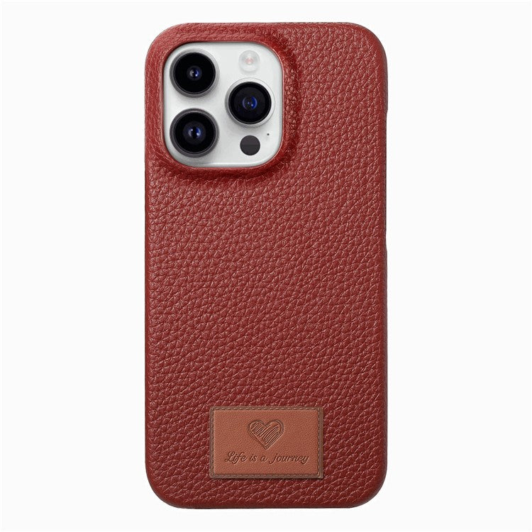Y5 For iPhone 16 Pro Case Litchi Texture Leather+TPU Slim Phone Cover - Red