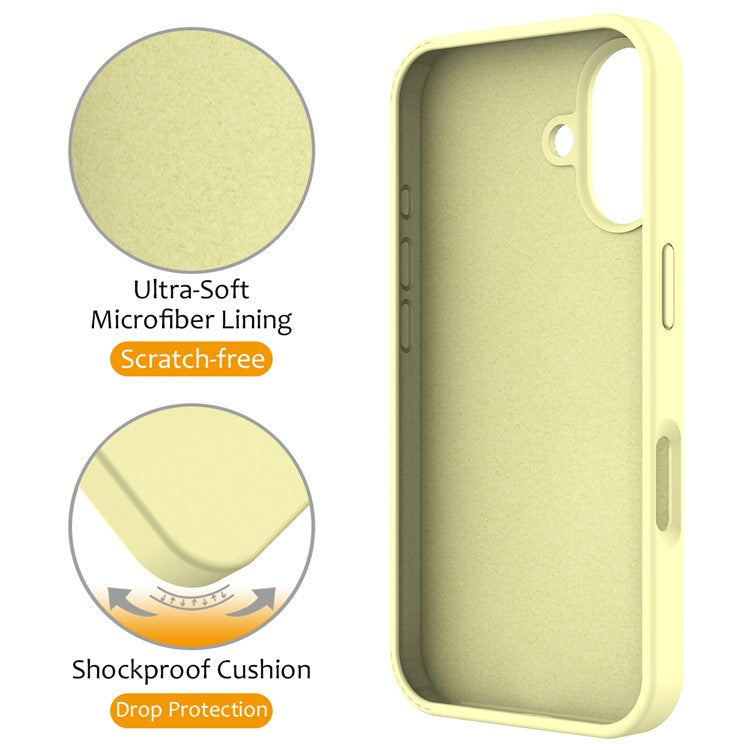 For iPhone 16 Case Compatible with MagSafe Kickstand PC + Silicone Phone Cover - Yellow