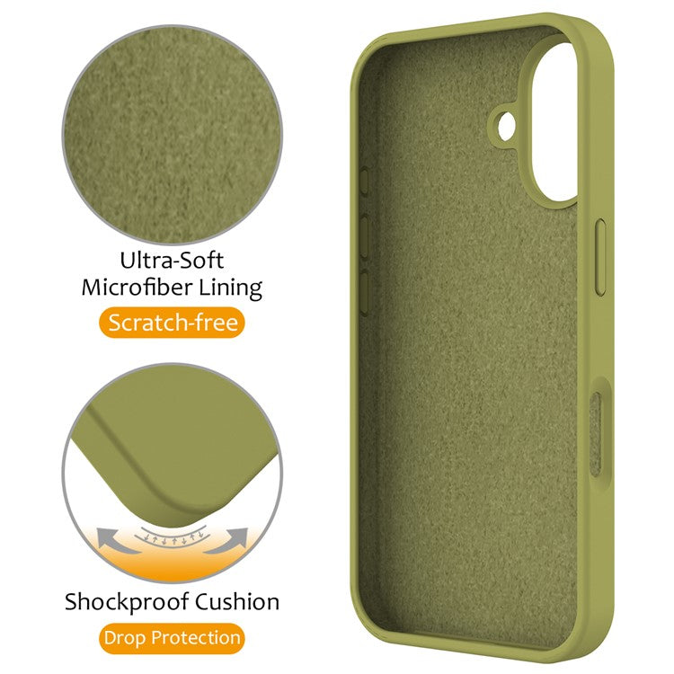 For iPhone 16 Case Compatible with MagSafe Kickstand PC + Silicone Phone Cover - Green