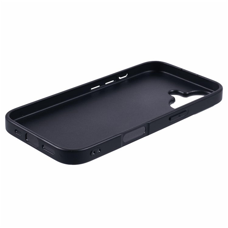 KIGC For iPhone 16 Case Compatible with MagSafe Litchi Texture Leather Coated PC+TPU Phone Cover - Blue