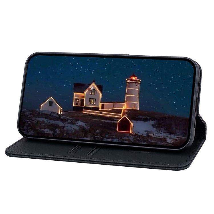 For Google Pixel 9 / Pixel 9 Pro Case Rhombus Pattern Leather Wallet Phone Cover - Black