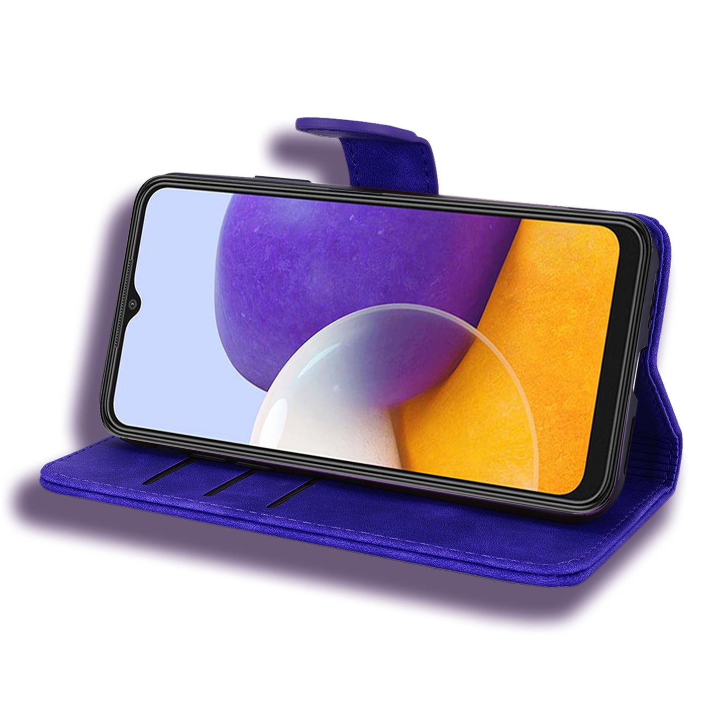 For Samsung Galaxy A16 5G / A16 4G Case PU Leather Wallet Flip Phone Cover Flower Imprinted - Purple