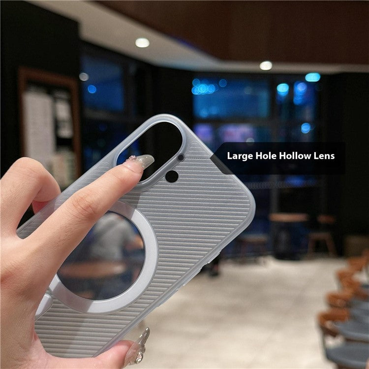 For iPhone 16 Case Compatible with MagSafe Matte PP Ultra-Thin Phone Cover - Transparent White