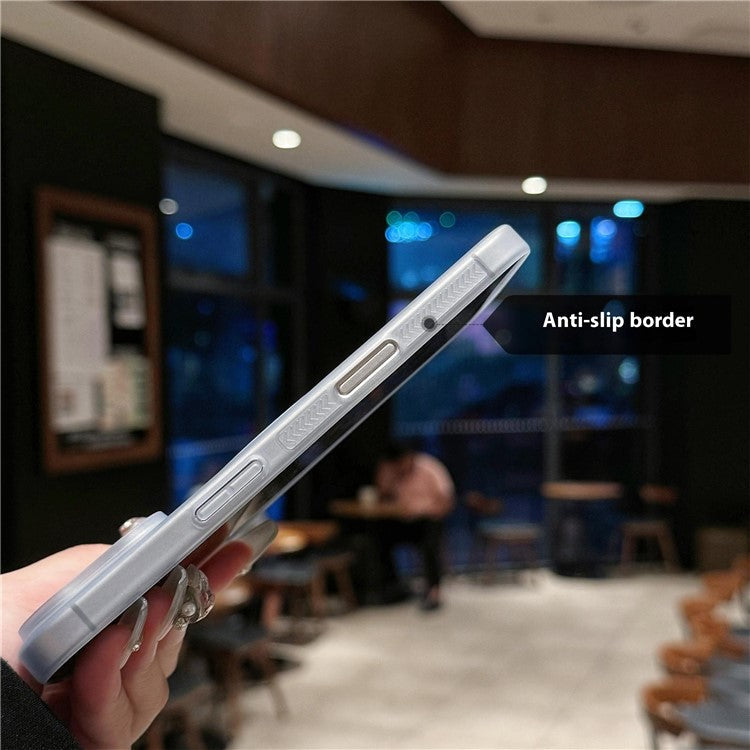 For iPhone 16 Case Compatible with MagSafe Matte PP Ultra-Thin Phone Cover - Transparent White