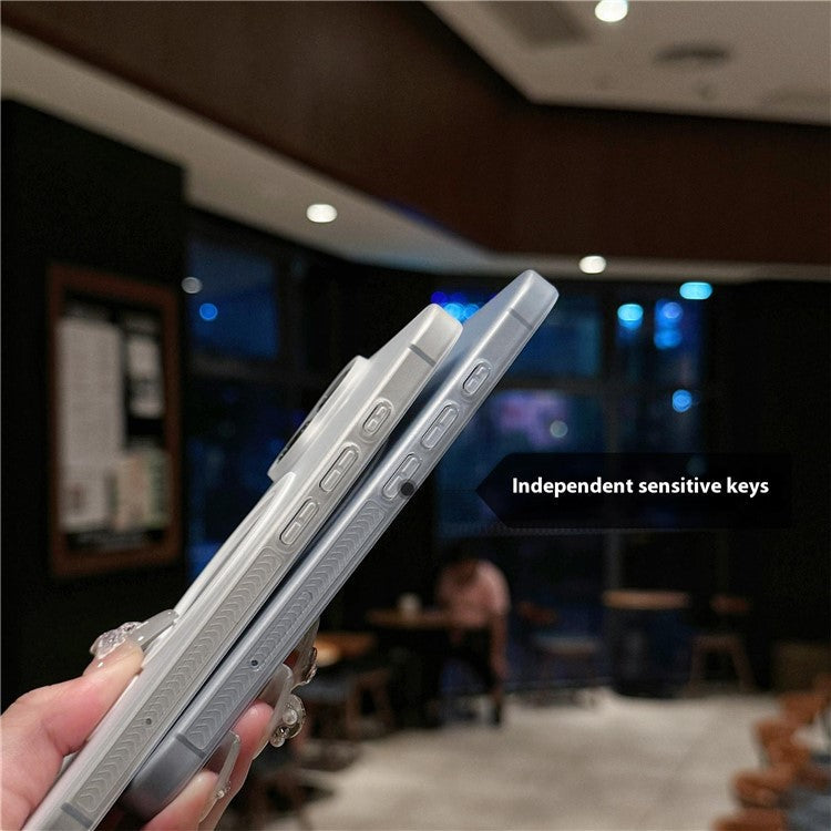 For iPhone 16 Case Compatible with MagSafe Matte PP Ultra-Thin Phone Cover - Transparent White