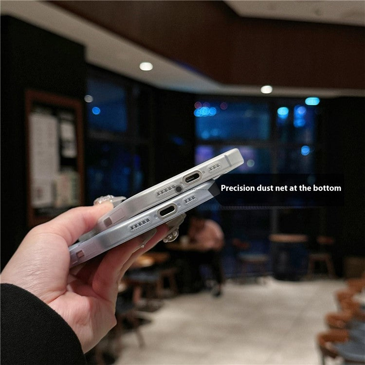 For iPhone 16 Case Compatible with MagSafe Matte PP Ultra-Thin Phone Cover - Transparent White