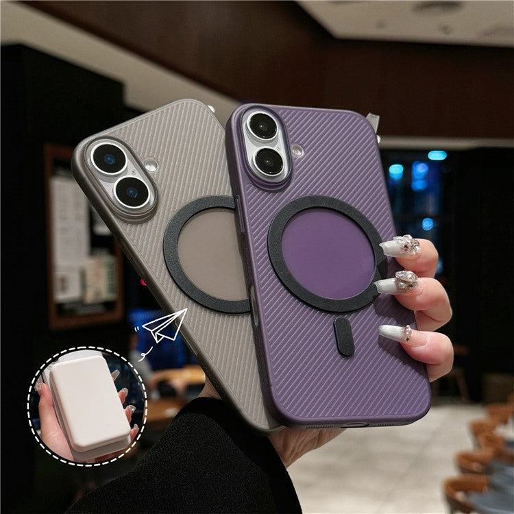 For iPhone 16 Case Compatible with MagSafe Matte PP Ultra-Thin Phone Cover - Transparent White