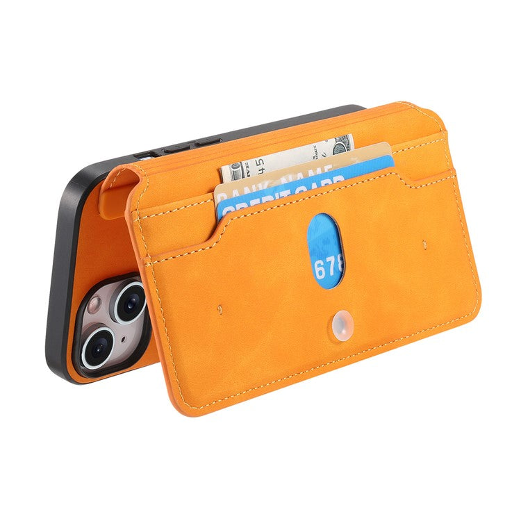 CASENEO For iPhone 16 Plus Case Cross Texture Leather Detachable Magnetic Phone Cover - Yellow