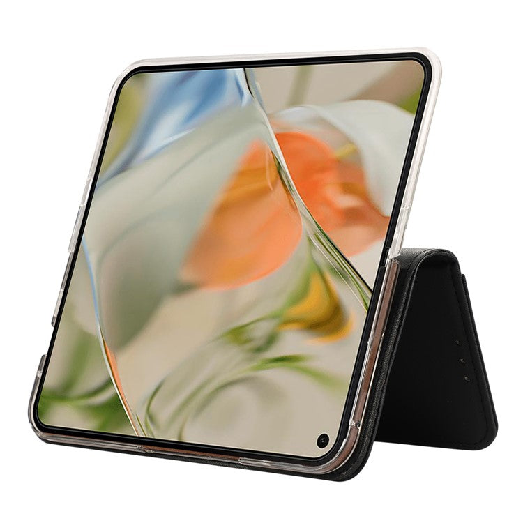 ABEEL For Google Pixel 9 Pro Fold 5G Phone Case RFID Blocking Leather Flip Cover - Black