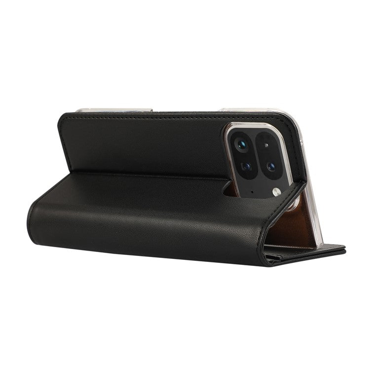 ABEEL For Google Pixel 9 Pro Fold 5G Phone Case RFID Blocking Leather Flip Cover - Black