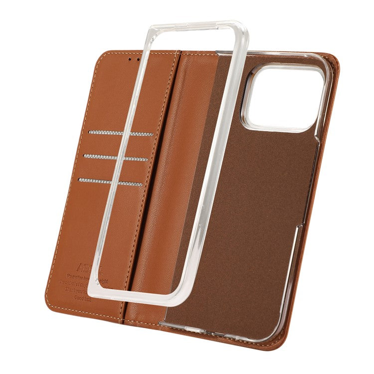ABEEL For Google Pixel 9 Pro Fold 5G Phone Case RFID Blocking Leather Flip Cover - Brown