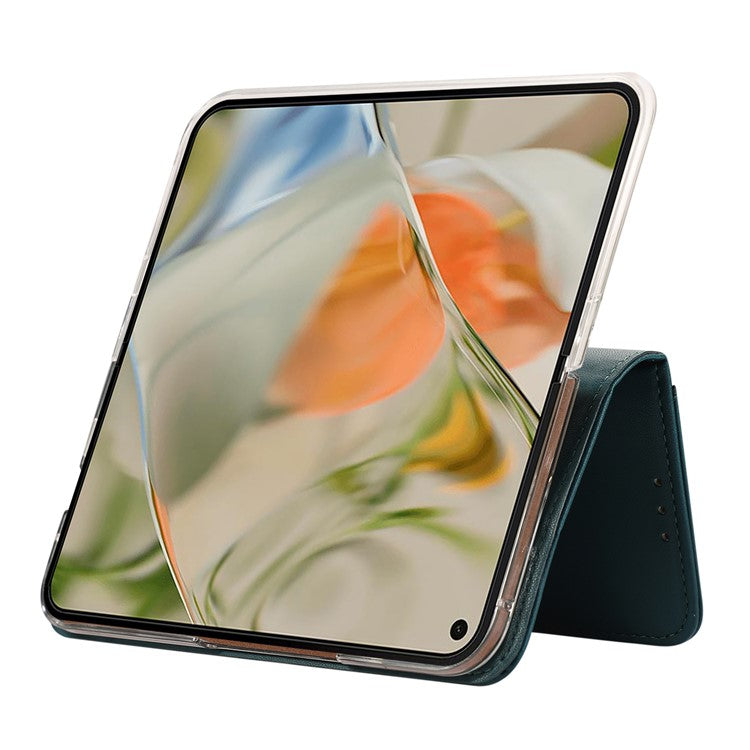 ABEEL For Google Pixel 9 Pro Fold 5G Phone Case RFID Blocking Leather Flip Cover - Green