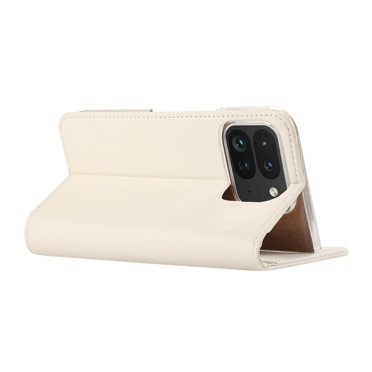 ABEEL For Google Pixel 9 Pro Fold 5G Phone Case RFID Blocking Leather Flip Cover - White