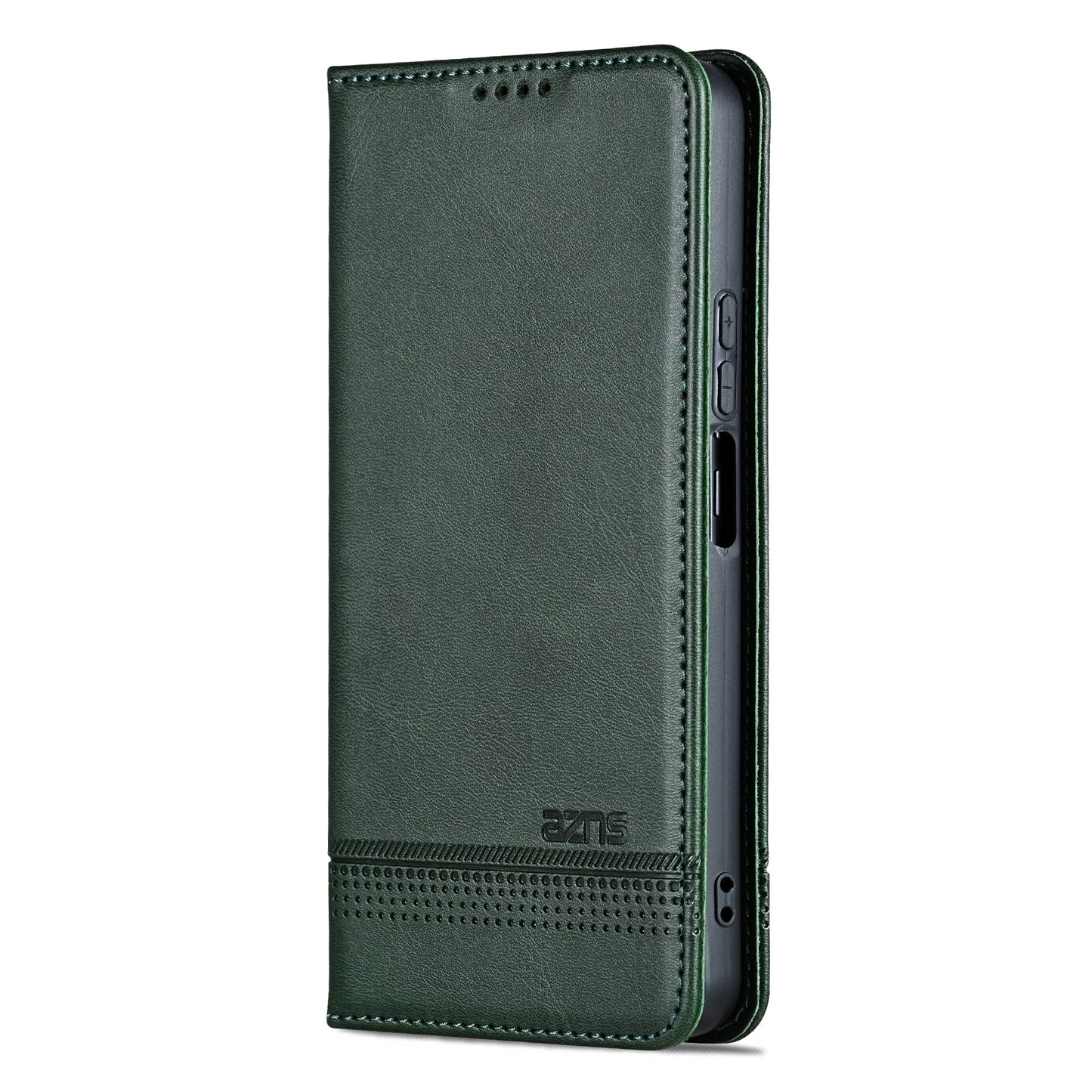 AZNS For Samsung Galaxy A16 5G / A16 4G Case Cowhide Texture PU Leather Wallet Phone Cover - Green
