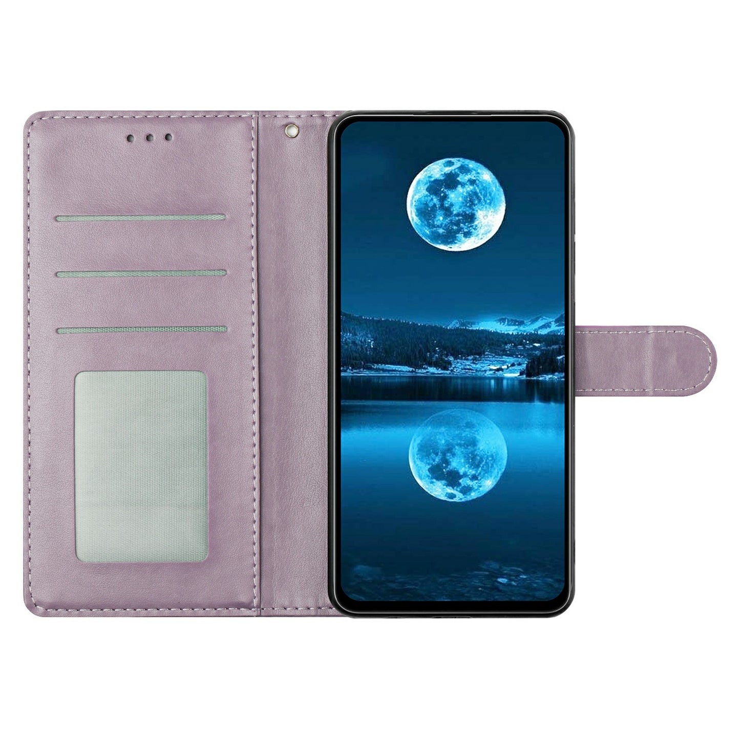 For Samsung Galaxy A16 5G / A16 4G Leather Phone Case Wallet Stand Cover with Handy Strap - Purple